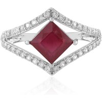 Madagaskar-Rubin-Silberring Madagaskar-Rubin-Silberring