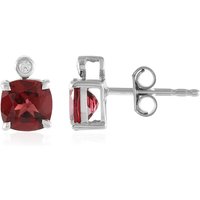 Mosambik-Granat-Silberohrringe Mosambik-Granat-Silberohrringe