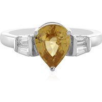 Gelber Zirkon-Silberring Gelber Zirkon-Silberring