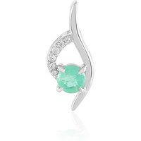 Russischer Smaragd-Silberanhänger Russischer Smaragd-Silberanhänger