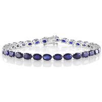 Blauer Madagaskar-Saphir-Silberarmband Blauer Madagaskar-Saphir-Silberarmband