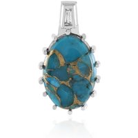 Blauer Mohave-Kupfer-Türkis-Silberanhänger (Faszination Türkis) Blauer Mohave-Kupfer-Türkis-Silberanhänger (Faszination Türkis)