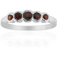 Mosambik-Granat-Silberring Mosambik-Granat-Silberring