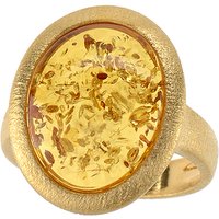 Baltischer Cognac-Bernstein-Silberring (dagen) Baltischer Cognac-Bernstein-Silberring (dagen)