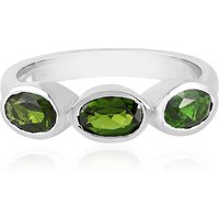 Russischer Diopsid-Silberring Russischer Diopsid-Silberring