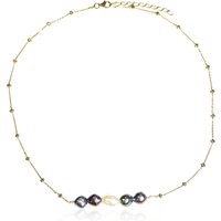 Weiße Süßwasserzuchtperlen-Silbercollier (TPC) Weiße Süßwasserzuchtperlen-Silbercollier (TPC)