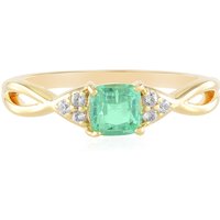 Russischer Smaragd-Silberring (Adela Silber) Russischer Smaragd-Silberring (Adela Silber)