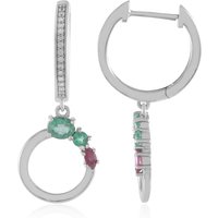 Edelstein-Silberohrringe Edelstein-Silberohrringe