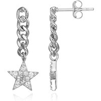 Weißer Topas-Silberohrringe Weißer Topas-Silberohrringe