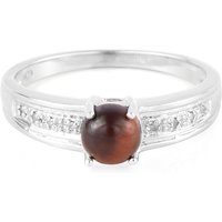 Rotes Tigerauge-Herren-Silberring Rotes Tigerauge-Herren-Silberring