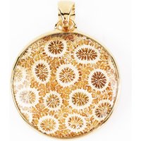 Versteinerte Koralle-Silberanhänger Versteinerte Koralle-Silberanhänger