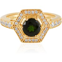 Russischer Diopsid-Silberring Russischer Diopsid-Silberring