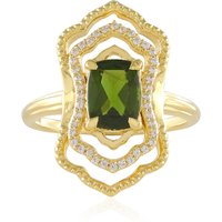 Russischer Diopsid-Silberring Russischer Diopsid-Silberring