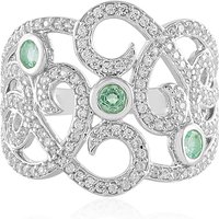 Russischer Smaragd-Silberring (de Melo) Russischer Smaragd-Silberring (de Melo)