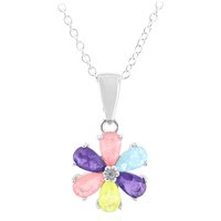 Pastell-Quarz-Silberhalskette Pastell-Quarz-Silberhalskette