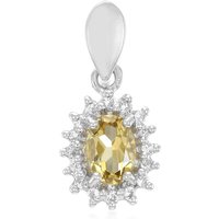 Champagner-Quarz-Silberanhänger Champagner-Quarz-Silberanhänger