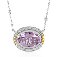 Lavendel-Amethyst-Silbercollier (Dallas Prince Designs) Lavendel-Amethyst-Silbercollier (Dallas Prince Designs)