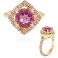 Mexikanischer Pinkfarbener Fluorit-Silberring Mexikanischer Pinkfarbener Fluorit-Silberring