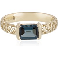 Londonblauer Topas-Goldring (Ornaments by de Melo) Londonblauer Topas-Goldring (Ornaments by de Melo)