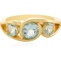 Himmelblauer Topas-Silberring Himmelblauer Topas-Silberring