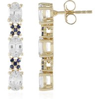 Weißer Saphir-Goldohrringe (Adela Gold) Weißer Saphir-Goldohrringe (Adela Gold)