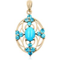 Sleeping Beauty-Türkis-Goldanhänger Sleeping Beauty-Türkis-Goldanhänger