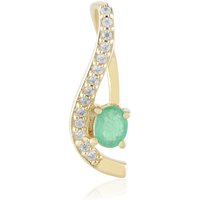 Russischer Smaragd-Silberanhänger Russischer Smaragd-Silberanhänger