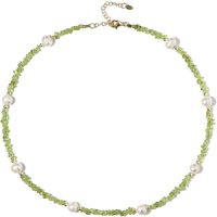 Peridot-Silberhalskette (Riya) Peridot-Silberhalskette (Riya)