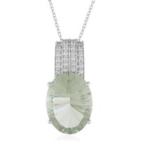 Grüner Amethyst-Silberhalskette Grüner Amethyst-Silberhalskette