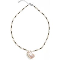 Keshi-Perlen-Silberhalskette (TPC) Keshi-Perlen-Silberhalskette (TPC)