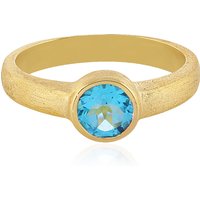 Schweizblauer Topas-Silberring (MONOSONO COLLECTION) Schweizblauer Topas-Silberring (MONOSONO COLLECTION)