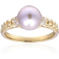 Pinkfarbene Süßwasserzuchtperlen-Goldring (CIRARI) Pinkfarbene Süßwasserzuchtperlen-Goldring (CIRARI)