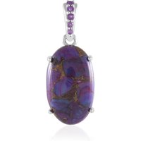 Purpurfarbener Mohave-Kupfer-Türkis-Silberanhänger (Faszination Türkis) Purpurfarbener Mohave-Kupfer-Türkis-Silberanhänger (Faszination Türkis)