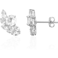 Weißer Topas-Silberohrringe Weißer Topas-Silberohrringe