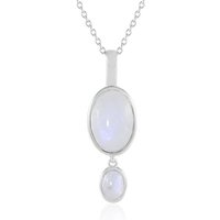 Blauer Mondstein-Silberhalskette (KM by Juwelo) Blauer Mondstein-Silberhalskette (KM by Juwelo)