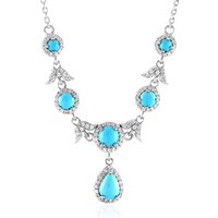 Sleeping Beauty-Türkis-Silbercollier Sleeping Beauty-Türkis-Silbercollier