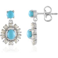 Sleeping Beauty-Türkis-Silberohrringe Sleeping Beauty-Türkis-Silberohrringe