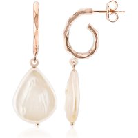 Pfirsichfarbene Ming-Perlen-Silberohrringe (TPC) Pfirsichfarbene Ming-Perlen-Silberohrringe (TPC)