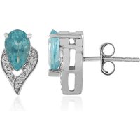 Blauer Apatit-Silberohrringe Blauer Apatit-Silberohrringe