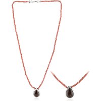 Dinosaurier-Quarz-Silberhalskette Dinosaurier-Quarz-Silberhalskette