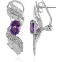Sibirischer Amethyst-Silberohrringe (de Melo) Sibirischer Amethyst-Silberohrringe (de Melo)