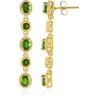 Russischer Diopsid-Silberohrringe Russischer Diopsid-Silberohrringe