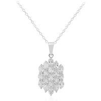 Weißer Topas-Silberhalskette Weißer Topas-Silberhalskette