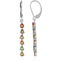 Saphir-Silberohrringe Saphir-Silberohrringe