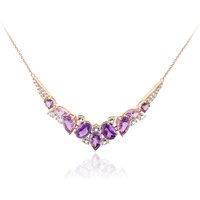 Sambia-Amethyst-Silbercollier Sambia-Amethyst-Silbercollier