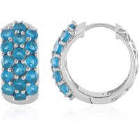 Neonblauer Apatit-Silberohrringe Neonblauer Apatit-Silberohrringe