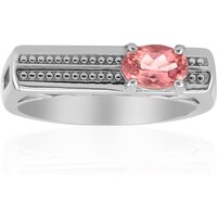 Brasilianischer Pinkfarbener Turmalin-Silberring Brasilianischer Pinkfarbener Turmalin-Silberring