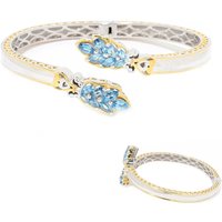 Aquamarin-Silberarmreif (Gems en Vogue) Aquamarin-Silberarmreif (Gems en Vogue)