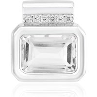 Weißer Topas-Silberanhänger (MONOSONO COLLECTION) Weißer Topas-Silberanhänger (MONOSONO COLLECTION)