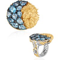 Schweizblauer Topas-Silberring (Gems en Vogue) Schweizblauer Topas-Silberring (Gems en Vogue)